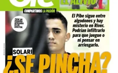 Solari es portada de Olé en la previa del Superclásico argentino.