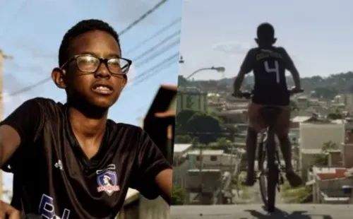 Deivinho luce una rústica camiseta de Colo Colo en la película Um Marte. | Foto: Captura