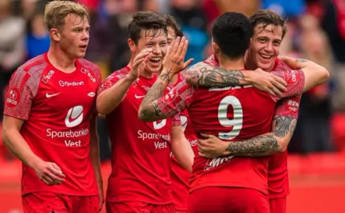 Niklas Castro llevó al SK Brann a la máxima categoría de Noruega con una campaña histórica. Foto: Comunicaciones SK Brann.