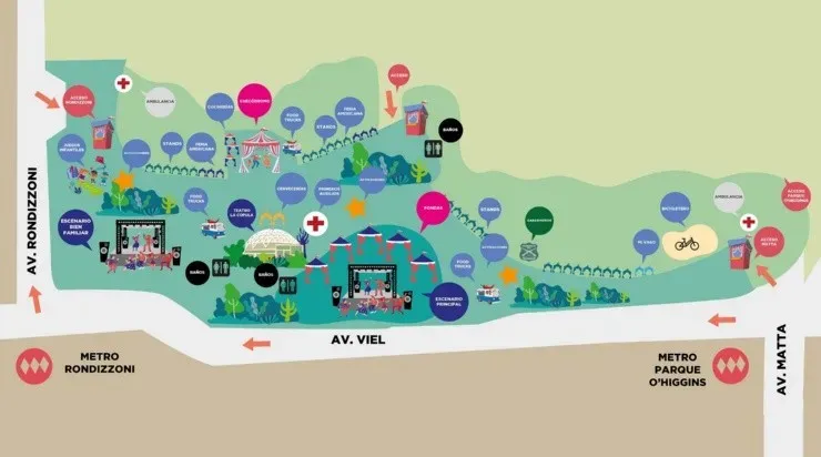 Mapa Parque O’Higgins