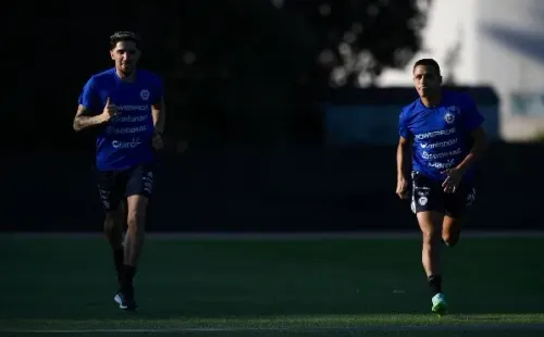 Diego Valdés y Alexis Sánchez se sumaron a la Roja este lunes. Foto: Carlos Parra, Comunicaciones @LaRoja