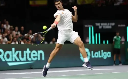 Alcaraz viene de jugar Copa Davis por España. | Foto: Getty