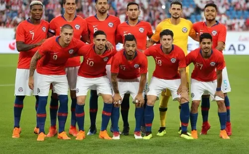 La formación de Chile contra Polonia en 2018.