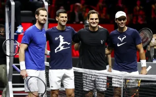 El “Big Four” presente en Londres para despedir a Roger Federer como corresponde. | Foto: Getty