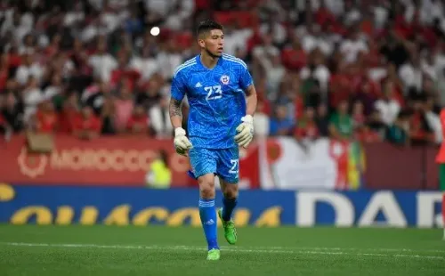 Brayan Cortés en el estadio Cornellá del Prat. Allí, Chile cayó por 2-0 ante Marruecos en un partido amistoso. (Comunicaciones ANFP).