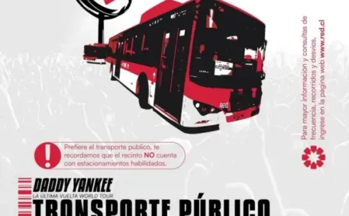 Daddy Yankee en Chile | Anuncian refuerzo de buses para los shows.(Foto: Bizarro)