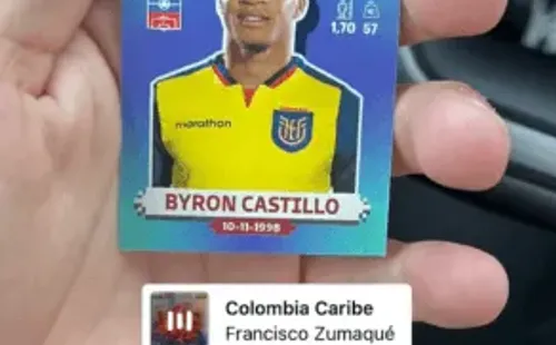 Cristián Zavala y la broma que lanzó a raíz de la lámina de Byron Castillo. (Instagram).