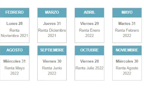 Calendario del Sence