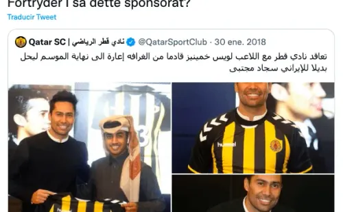 Luis Jiménez apareció en los reclamos por la protesta de Dinamarca contra Qatar.