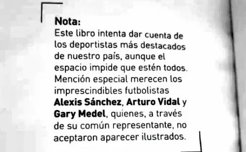 La aclaración que el autor debió hacer en su libro.