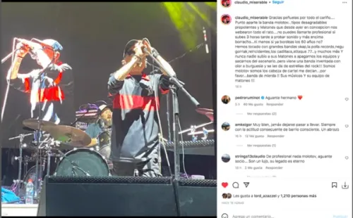 Los Miserables critican al “equipo de matones” de Molotov.(Foto: Instagram)