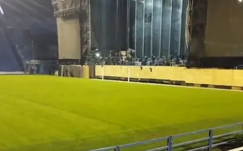 Escenario en la cancha de Vélez