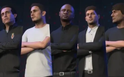 Emery, Lampard, Vieira, Gerrard y Conte en FIFA 23.