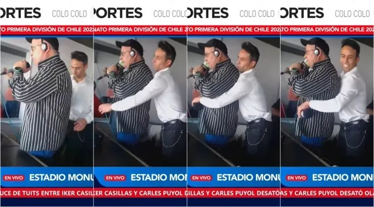 ¡Uy! dijo Héctor Tito Garrido cuando el Mago Valdivia lo abrazó por detrás