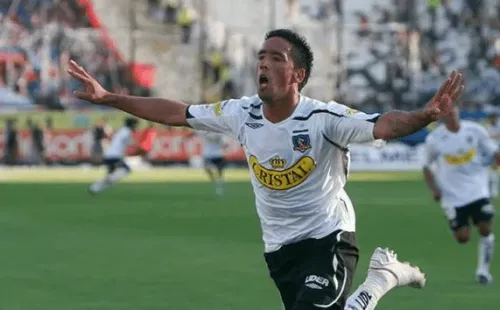 Lucas celebrando el gol en el Monumental