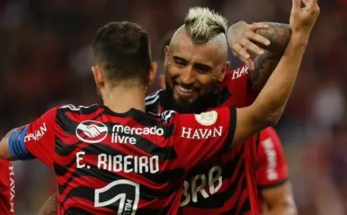 Arturo Vidal quiere celebrar junto al Flamengo tras la muerte de su padre. Foto: Comunicaciones Flamengo.