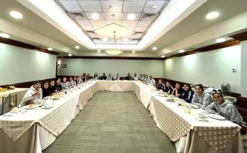 La U ya está instalada en Quito lista para debutar en Copa Libertadores Femenina. (U de Chile)