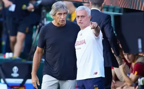 Pellegrini y Mou se volvieron a ver en el Betis-Roma por Europa League.