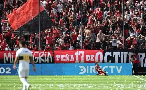 García grita ante su público la apertura de la cuenta en el Marcelo Bielsa (Getty)