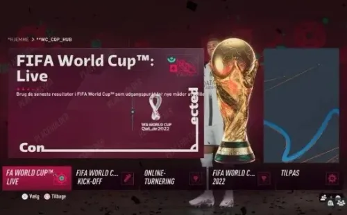 Así será el menú de inicio del modo Mundial de Qatar 2022. | Foto: Archivo