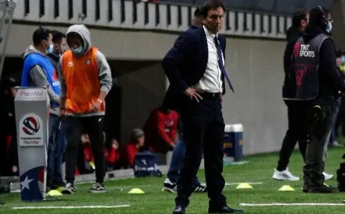 Fernando Díaz en el duelo que Coquimbo Unido cayó por 2-0 ante Unión La Calera en el estadio Nicolás Chahuán Nazar. (Agencia Uno).