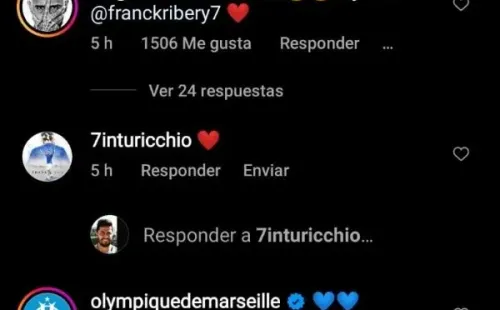 El post de Diego Valencia a Franck Ribéry, quien fue su compañero en la Salernitana.