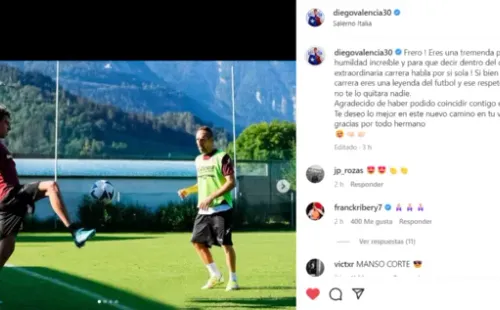Diego Valencia y sus agradecimientos por haber coincidido con Franck Ribéry en la Salernitana.