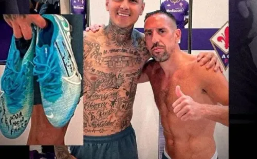 Franck Ribéry y Erick Pulgar jugaron juntos en la Fiorentina de Italia.
