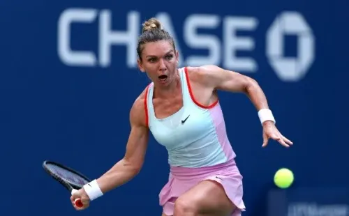 Simona Halep jugando en el US Open