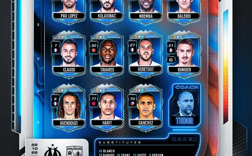 La formación de Olympique de Marsella.