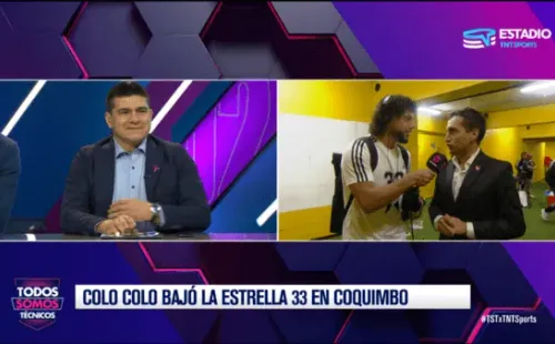 Falcón entrevistó a Arrieta por la algarabía que se vivió en el camarín (TNT Sports)