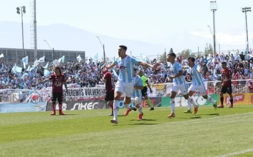 Piñero celebra uno de sus goles ante Rangers