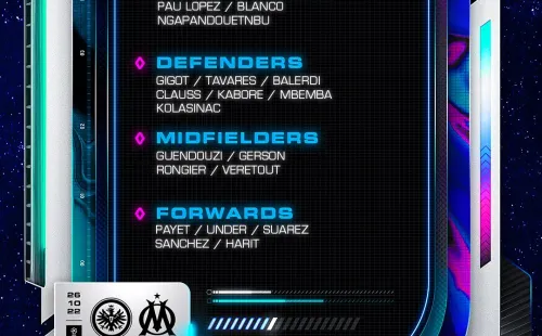 La convocatoria y citados de Igor Tudor para el duelo del Marsella de Alexis contra Eintracht Frankfurt.