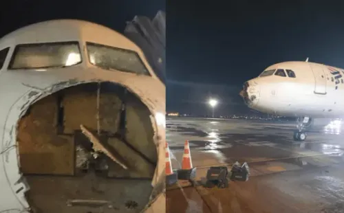 Avión LATAM proveniente de Chile sufrió graves daños tras aterrizaje de emergencia en Asunción, Paraguay.
