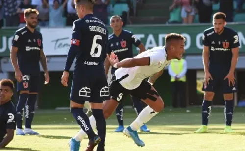 Javier Parraguez le anotó un gol a la Universidad de Chile en la final de la Copa Chile 2019, que se disputó en 2020 en Temuco. (Agencia Uno).