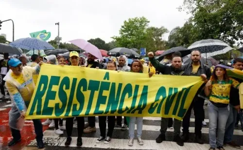 Manifestantes ultraderechistas piden golpe de Estado en Brasil (Foto: Agencia Uno)