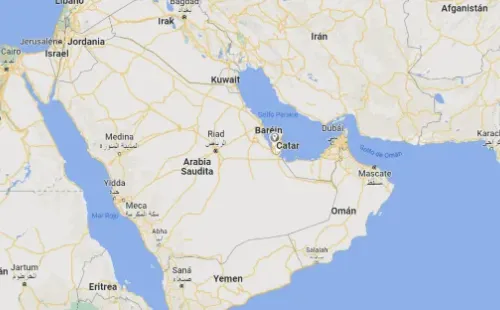 Mapa Qatar