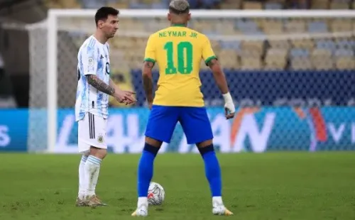 Lionel Messi de Argentina y Neymar de Brasil