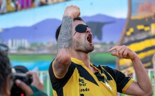 César Huanca celebra su tanto en Coquimbo (Agencia Uno)