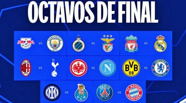 Los octavos de final se disputarán entre el 14 de febrero y el 15 de marzo