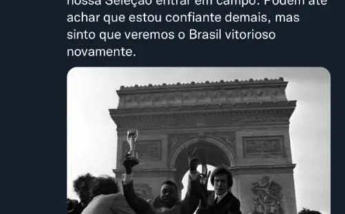 El mensaje de Pelé en redes sociales.