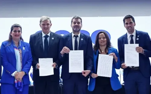 La Corporación Juntos 2030 está lista para ir a pelear por el Mundial del centenario. Foto: Agencia Uno