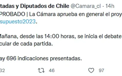 Twitter: Diputadas y Diputados Chile