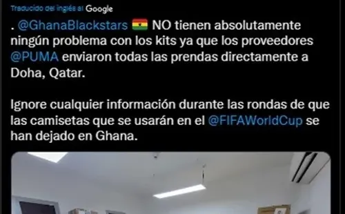 Las camisetas fueron enviadas directamente a Qatar