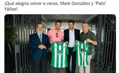 El mensaje del Real Betis en su Twitter. | Foto: Captura.