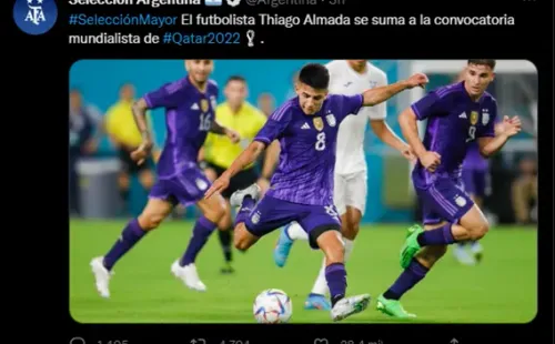 Argentina confirma la convocatoria de Almada para Qatar.