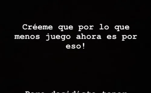 Mensaje de Nicolás Castillo en Instagram