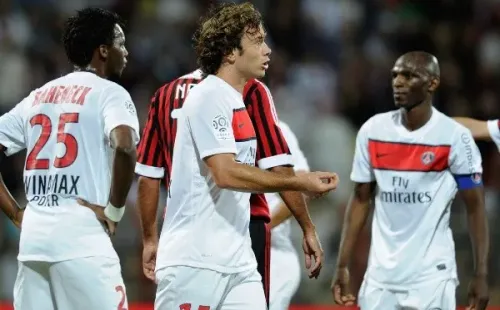 Diego Lugano con la camiseta del PSG de Francia. (Getty Images).