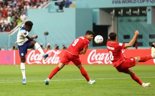 Buyako Saka anotó un doblete en su primer partido mundialista. Foto: Getty Images