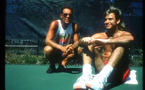 Bollettieri junto a Agassi en 1990. | Foto: Getty